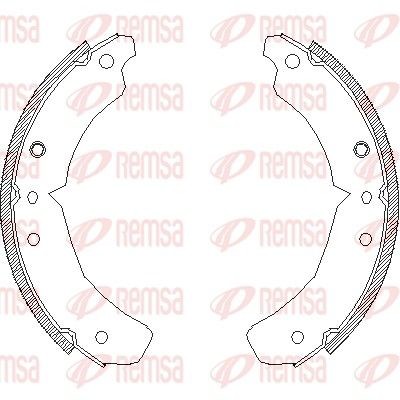 REMSA 4610.00: Kit ganasce freni Assale posteriore, 203mm, senza leva