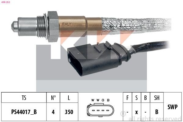KW 498 252: Lambdasonde Made in Italy - OE Equivalent