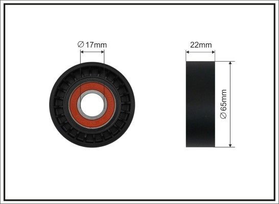 CAFFARO 500063: Poulie, tendeur de courroie d'accessoire Ø: 65mm, Ø: 65mm