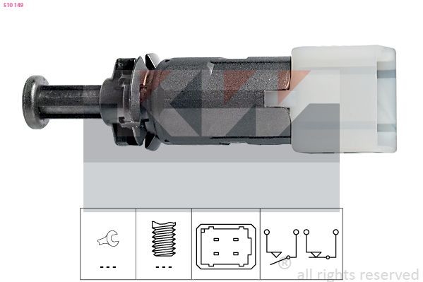 KW 510 149: Interruttore pedale freno Made in Italy - OE Equivalent