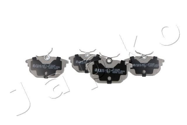 JAPKO 510012: Kit pastiglie freni Assale posteriore, con accessori, con bulloni pinza freno