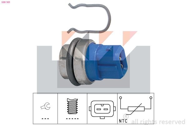 KW 530 101: Andur, Jahutusvedeliku temp. Made in Italy - OE Equivalent