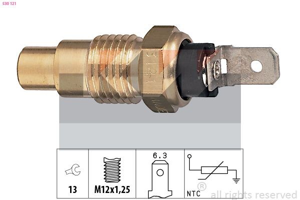 KW 530 121: Andur, Jahutusvedeliku temp. M12x1,25, Made in Italy - OE Equivalent