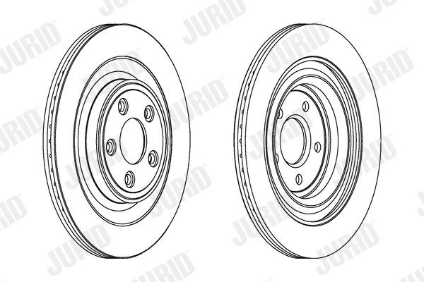 JURID 563027JC: Δισκόπλακα Ø: 326mm, αεριζόμενο, Ø: 326mm, με επίστρωση, χωρίς βίδες
