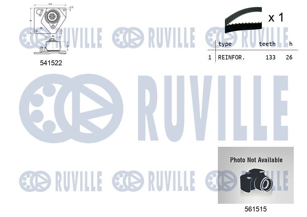RUVILLE 56305802: Vesipumppu + vetohihnasarja Vesipumpulla, Tarkasta laturin liikkuvuus ja vaihda tarvittaessa.