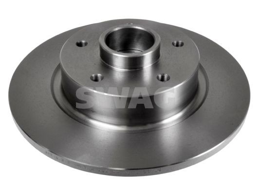 SWAG 60 93 8305: Disco de freno Eje trasero, Ø: 274mm, macizo, Ø: 274mm, aceitado, con anillo sensor ABS, con cubierta grasa