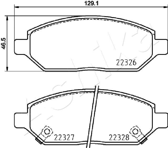 ASHIKA 60-09-911: Bremseskive foraksel, Ø: 235,5mm, fuldstændigt, Ø: 235,5mm