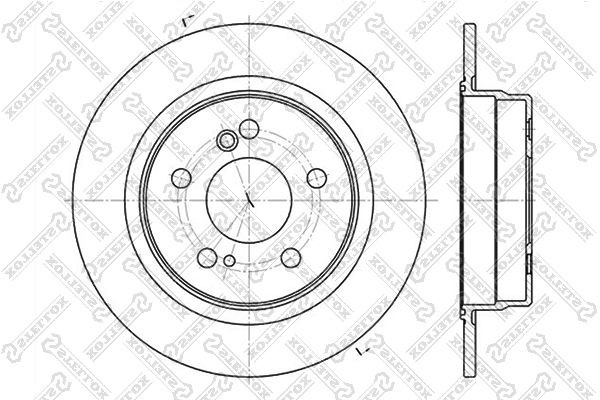 STELLOX 6020-3326-SX: Disco de freno Eje trasero, Ø: 278mm, macizo, Ø: 278mm