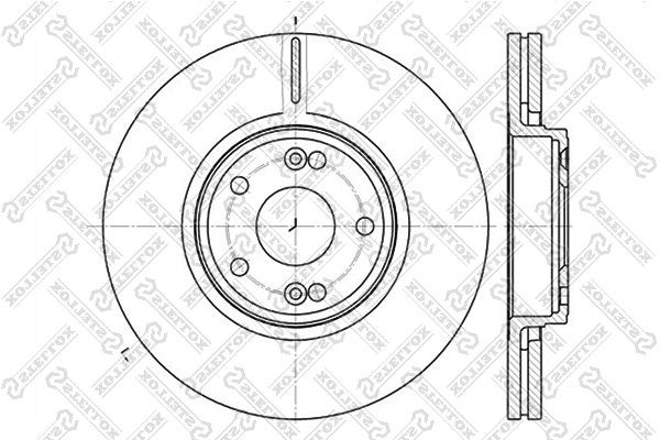 STELLOX 6020-3932V-SX: Piduriketas Esisild, Ø: 300mm, õhutusega, Ø: 300mm