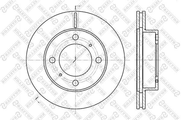 STELLOX 6020-4543V-SX: Piduriketas Esisild, Ø: 255mm, õhutusega, Ø: 255mm
