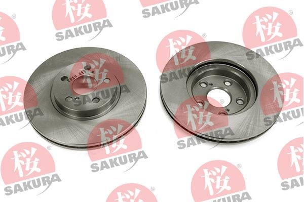 SAKURA 604-20-3873: Disc de frână punte fata, Ř: 277mm, ventilat interior, Ř: 277mm