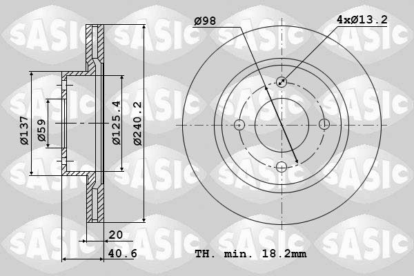 SASIC 6106001: Piduriketas Esisild, Ø: 240mm, õhutusega, Ø: 240mm