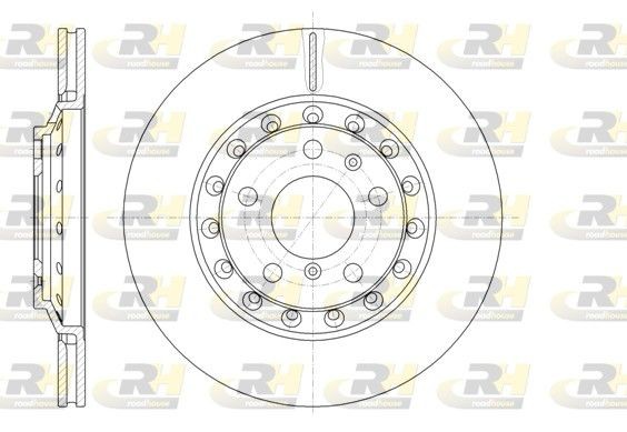 ROADHOUSE 61155.10: Disc de frână puntea spate, Ř: 310mm, ventilat, Ř: 310mm