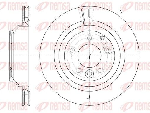 REMSA 61302.10: Stabdžių diskas galinė ašis, Ø: 358mm, ventiliuojama, Ø: 358mm
