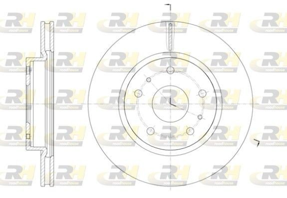 ROADHOUSE 61423.10: Disc de frână punte fata, Ř: 279,8mm, ventilat, Ř: 280mm