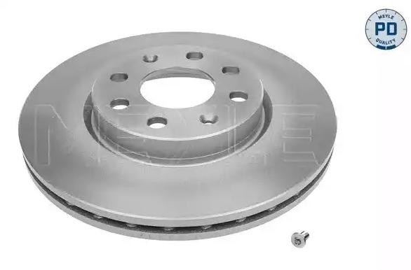MEYLE 615 521 6044/PD: Piduriketas Esisild, Ø: 257mm, õhutusega, Ø: 257mm, kaetud UV-lakiga, koos kruvidega