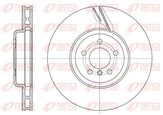 REMSA 61598.11: Piduriketas esisild paremal, Ø: 374mm, õhutusega, Ø: 374mm