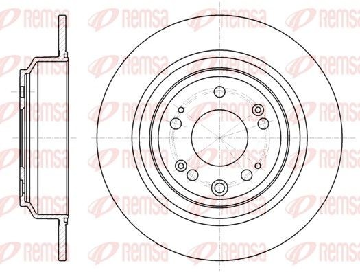 REMSA 61608.00: Disc de frână puntea spate, Ř: 304,8mm, plin, Ř: 305mm