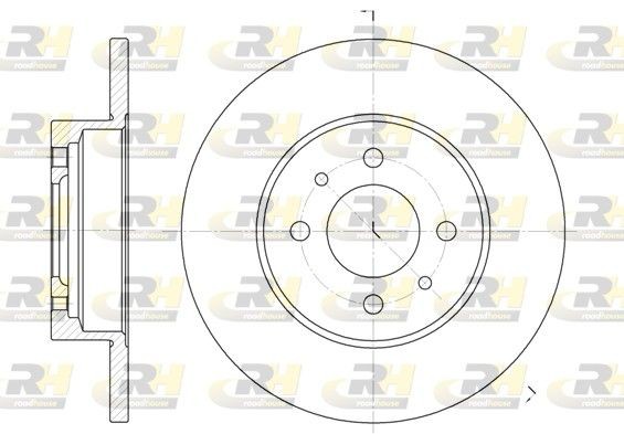 ROADHOUSE 6180.00: Disc de frână punte fata, Ř: 257mm, plin, Ř: 257mm
