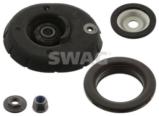 SWAG 62 94 5681: Rulment sarcina suport arc punte fata, deasupra, cu material de atașare/fixare, cu taler arc, cu rulment cu bile, cu material de prindere