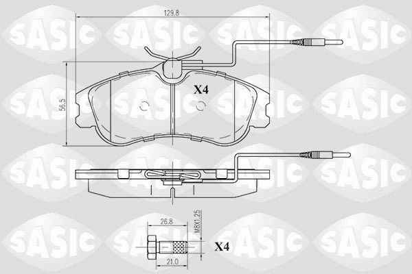 SASIC 6210007: Kit pastiglie freni Assale anteriore