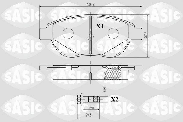 SASIC 6210008: Bremseklosser framaksel