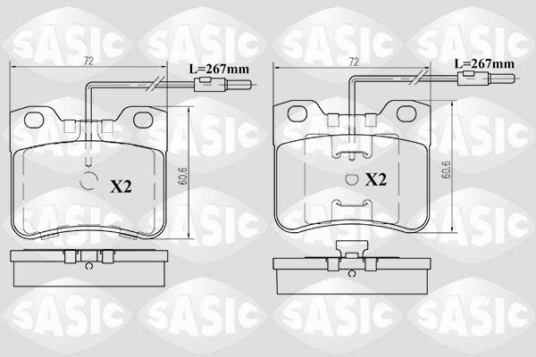 SASIC 6210024: Bremseklosser framaksel