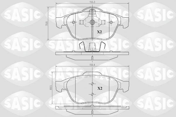 SASIC 6214009: Bremseklosser framaksel