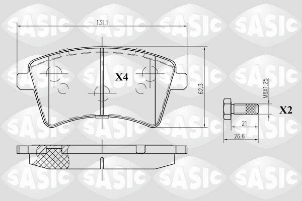 SASIC 6214016: Piduriklotsid Esisild