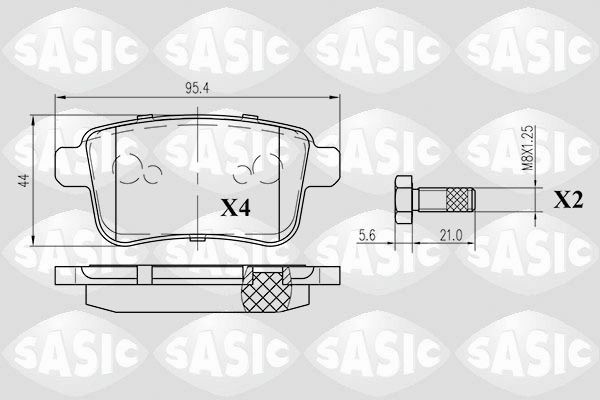 SASIC 6214020: Piduriklotsid Tagasild
