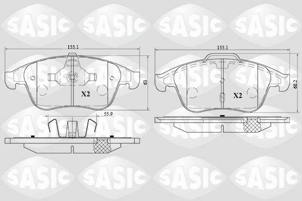 SASIC 6214026: Piduriklotsid Esisild