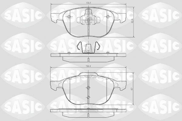 SASIC 6216001: Plaquettes de frein Essieu avant