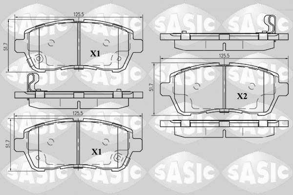 SASIC 6216025: Bremseklodser foraksel