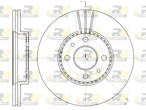 ROADHOUSE 6227.10: Piduriketas Esisild, Ø: 262mm, õhutusega, Ø: 262mm