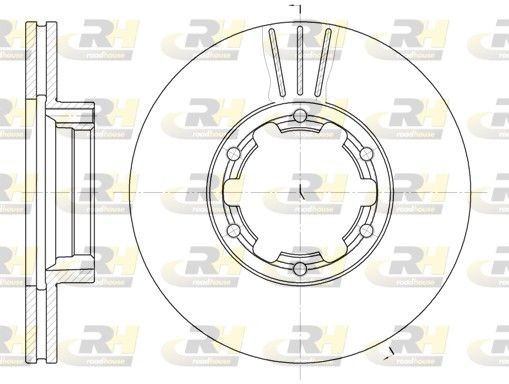ROADHOUSE 6234.10: Piduriketas Esisild, Ø: 263mm, õhutusega, Ø: 263mm