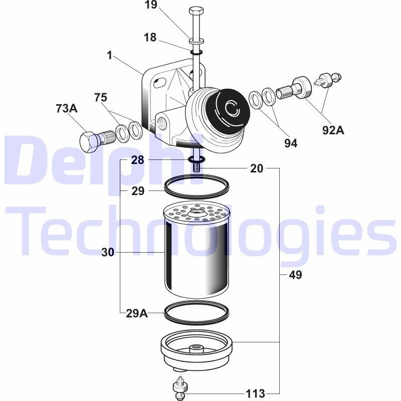 DELPHI 6260B615B: Kütusefilter