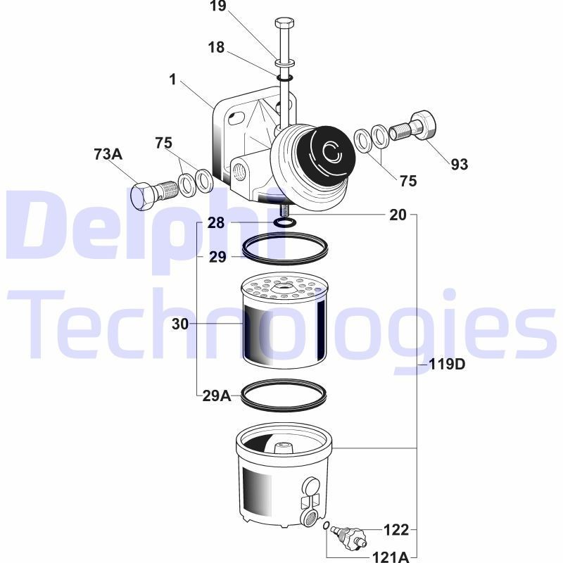 DELPHI 6260B633B: Kütusefilter