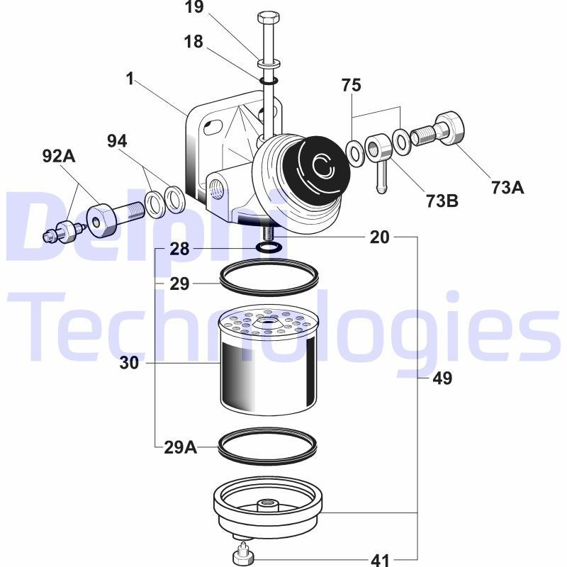 DELPHI 6260B663B: Kütusefilter