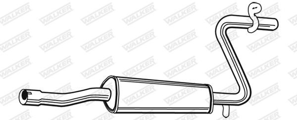 WALKER 14937: Toba esapament intermediara fara piese componente