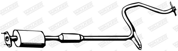 WALKER 16611: Toba esapament intermediara fara piese componente