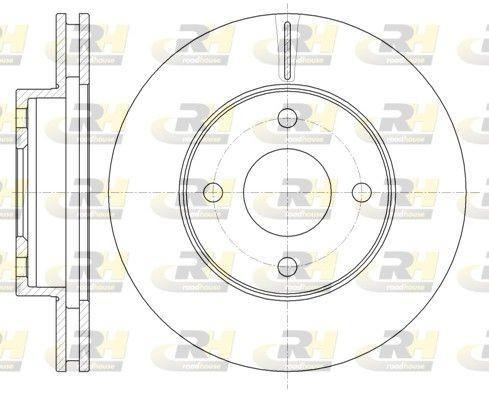 ROADHOUSE 6365.10: Disc de frână punte fata, Ř: 260mm, ventilat, Ř: 260mm
