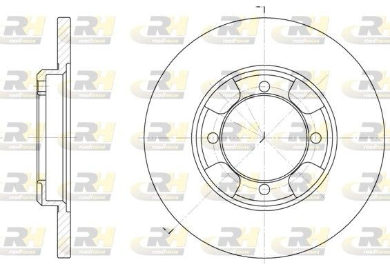 ROADHOUSE 6388.00: Disc de frână punte fata, Ř: 243mm, plin, Ř: 243mm
