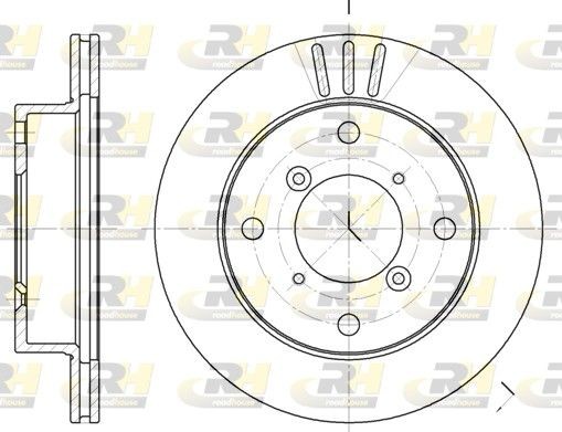 ROADHOUSE 6399.10: Piduriketas Esisild, Ø: 231mm, õhutusega, Ø: 231mm