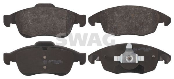 SWAG 64 91 6713: Plăcuțe de frână punte fata, cu clema piston