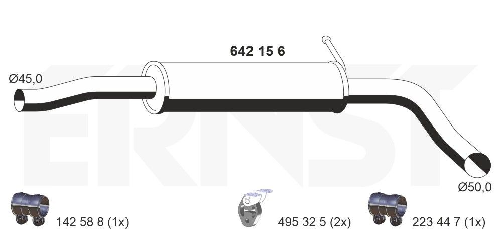 ERNST 642156: Kesksummuti 1060mm