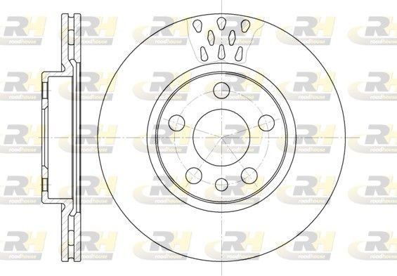ROADHOUSE 6442.11: Piduriketas Esisild, Ø: 257mm, õhutusega, Ø: 257mm