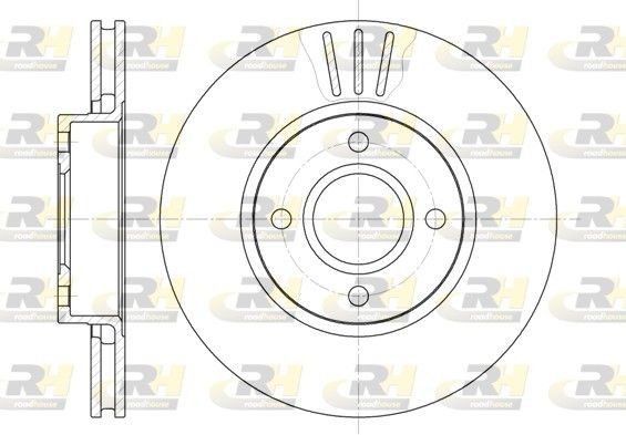 ROADHOUSE 6469.10: Piduriketas Esisild, Ø: 278mm, õhutusega, Ø: 278mm