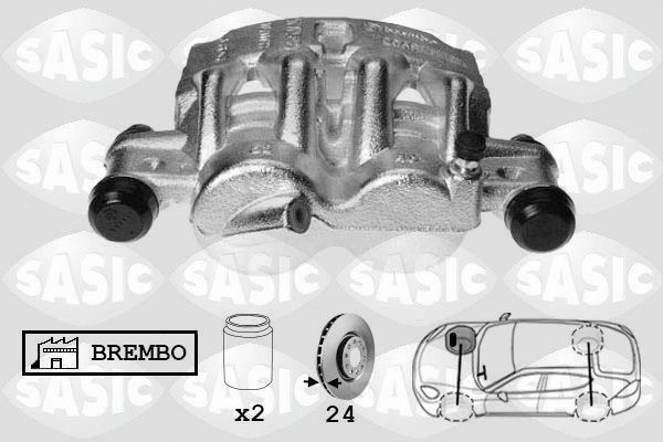 SASIC 6500065: Bremsecaliper framaksel høyre