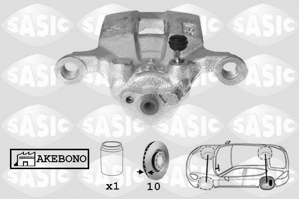 SASIC 6506152: Bremžu suports Aizm. tilts kreisajā pusē