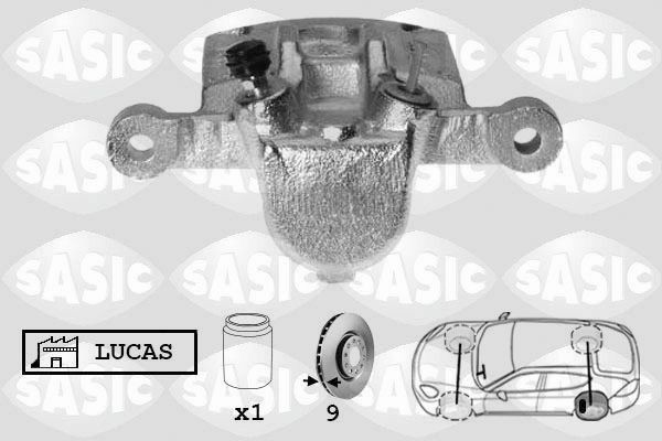 SASIC 6506154: Bromsok Bakaxel vänster